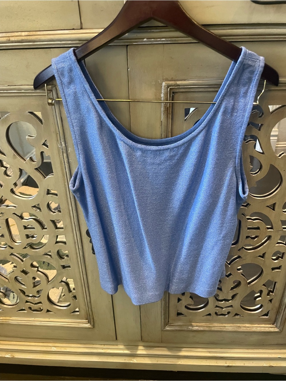 St John Periwinkle Scoop Neck Women's Tank Top - Picture 2 of 2
